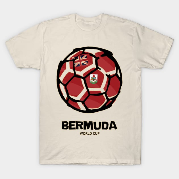 Bermuda Football Country Flag T-Shirt by KewaleeTee